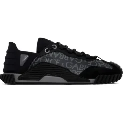 Dolce & Gabbana - Black and Grey Calf Leather NS1 Sneakers - Dolce & Gabbana Exclusive Luxury Collection - Avvenice