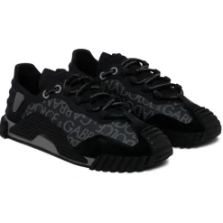 Dolce & Gabbana - Black and Grey Calf Leather NS1 Sneakers - Dolce & Gabbana Exclusive Luxury Collection - Avvenice