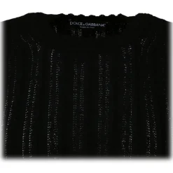 Dolce & Gabbana - Black Cotton Blend Jumper - Dolce & Gabbana Exclusive Luxury Collection - Avvenice