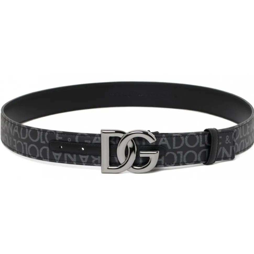 Dolce & Gabbana - Black DG Logo Belt - Dolce & Gabbana Exclusive Luxury Collection - Avvenice