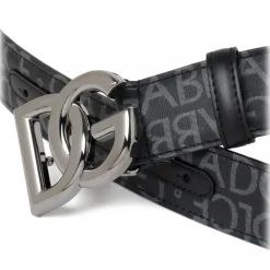 Dolce & Gabbana - Black DG Logo Belt - Dolce & Gabbana Exclusive Luxury Collection - Avvenice