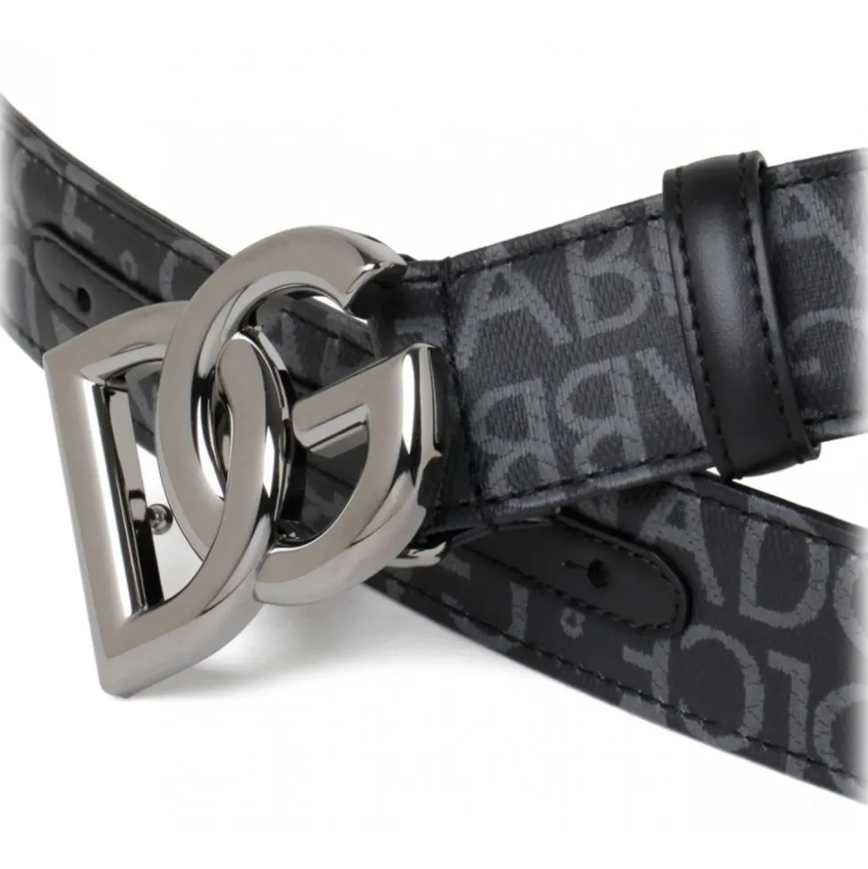 Dolce & Gabbana - Black DG Logo Belt - Dolce & Gabbana Exclusive Luxury Collection - Avvenice