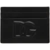 Dolce & Gabbana - Black Calf Leather Embossed Logo Cardholder - Dolce & Gabbana Exclusive Luxury Collection - Avvenice
