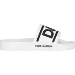 Dolce & Gabbana - Black and White Women's Slides - Dolce & Gabbana Exclusive Luxury Collection - Avvenice