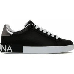 Dolce & Gabbana - Black Portofino Sneakers - Dolce & Gabbana Exclusive Luxury Collection - Avvenice
