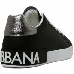 Dolce & Gabbana - Black Portofino Sneakers - Dolce & Gabbana Exclusive Luxury Collection - Avvenice