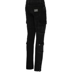 Dolce & Gabbana - Black Stretch Cotton Cargo Jeans - Dolce & Gabbana Exclusive Luxury Collection - Avvenice
