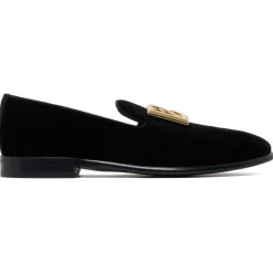 Dolce & Gabbana - Black Leonardo Velvet Loafers - Dolce & Gabbana Exclusive Luxury Collection - Avvenice