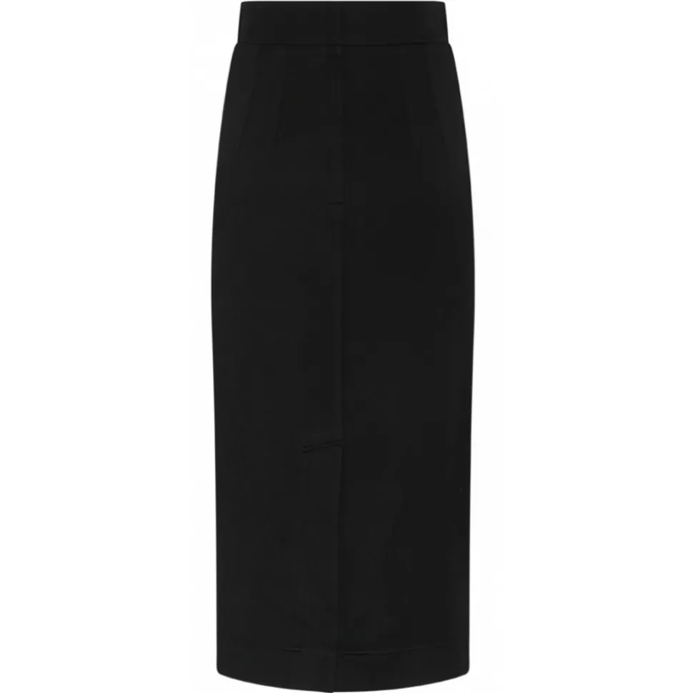 Dolce & Gabbana - Black Stretch Design Pencil Midi Skirt - Dolce & Gabbana Exclusive Luxury Collection - Avvenice