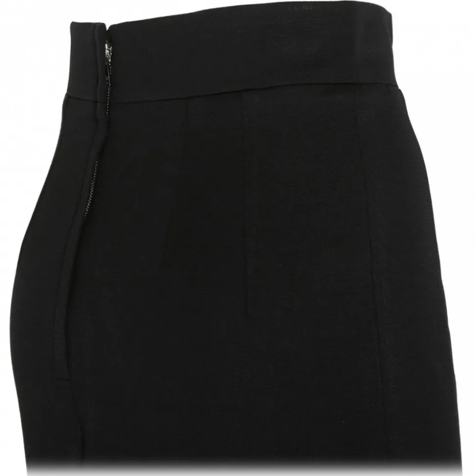 Dolce & Gabbana - Black Stretch Design Pencil Midi Skirt - Dolce & Gabbana Exclusive Luxury Collection - Avvenice