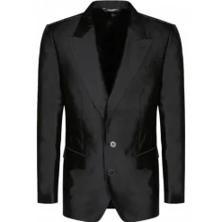 Dolce & Gabbana - Black Silk Single Breasted Suit - Dolce & Gabbana Exclusive Luxury Collection - Avvenice