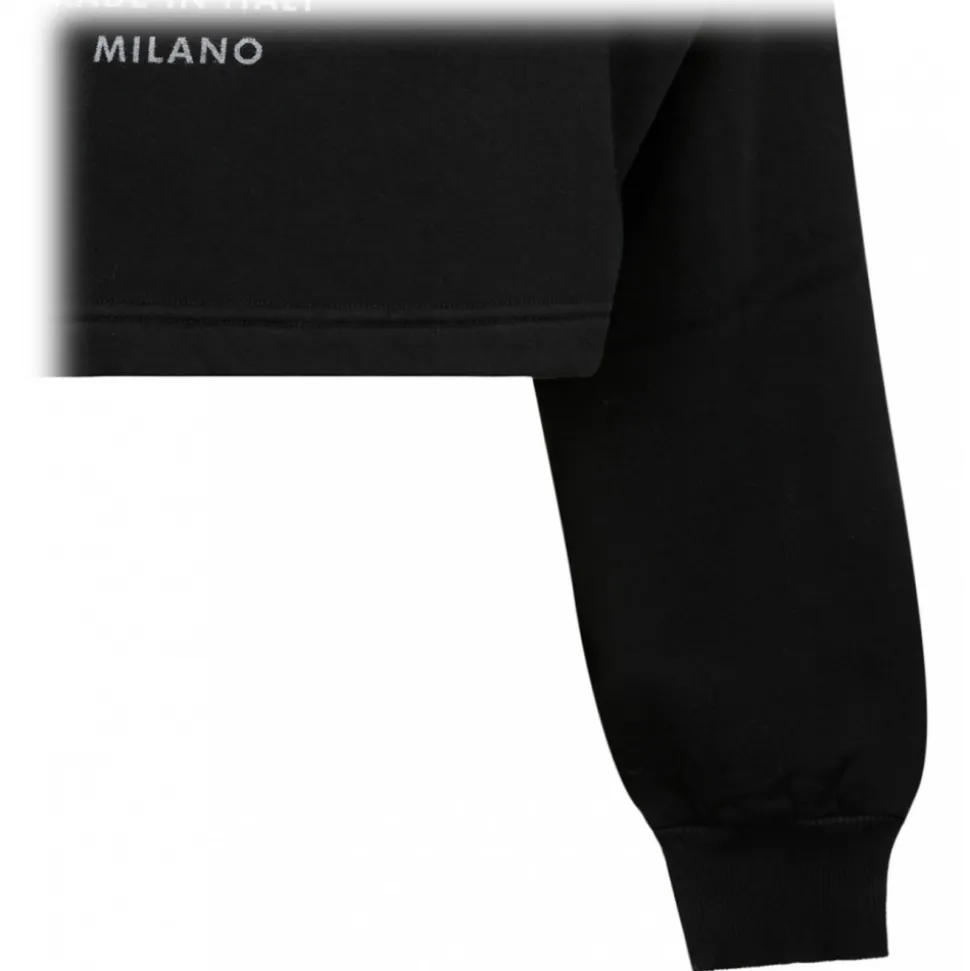 Dolce & Gabbana - Black Logo Lettering Jersey Hoodie - Dolce & Gabbana Exclusive Luxury Collection - Avvenice