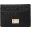 Dolce & Gabbana - Black Calf Leather Logo Cardholder - Dolce & Gabbana Exclusive Luxury Collection - Avvenice
