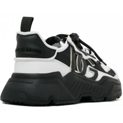 Dolce & Gabbana - Black and White Leather Day Master Sneakers - Dolce & Gabbana Exclusive Luxury Collection - Avvenice