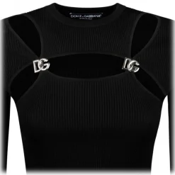 Dolce & Gabbana - Black DG Details Sweater - Dolce & Gabbana Exclusive Luxury Collection - Avvenice