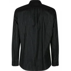 Dolce & Gabbana - Black Virgin Wool Striped Shirt - Dolce & Gabbana Exclusive Luxury Collection - Avvenice