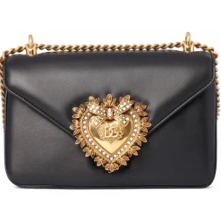 Dolce & Gabbana - Black Devotion Shoulder Bag - Dolce & Gabbana Exclusive Luxury Collection - Avvenice