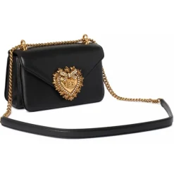 Dolce & Gabbana - Black Devotion Shoulder Bag - Dolce & Gabbana Exclusive Luxury Collection - Avvenice