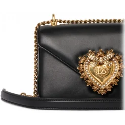 Dolce & Gabbana - Black Devotion Shoulder Bag - Dolce & Gabbana Exclusive Luxury Collection - Avvenice