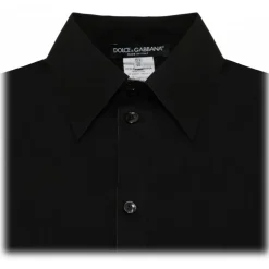 Dolce & Gabbana - Black Cotton Martini Shirt - Dolce & Gabbana Exclusive Luxury Collection - Avvenice