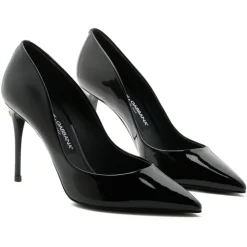 Dolce & Gabbana - Black Calf Leather Pointed Pumps - Dolce & Gabbana Exclusive Luxury Collection - Avvenice