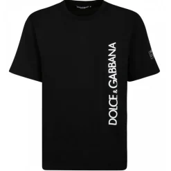 Dolce & Gabbana - Black Vertical Logo T-Shirt - Dolce & Gabbana Exclusive Luxury Collection - Avvenice