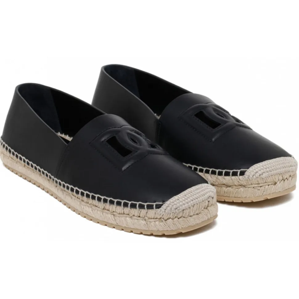 Dolce & Gabbana - Black Espadrilles - Dolce & Gabbana Exclusive Luxury Collection - Avvenice