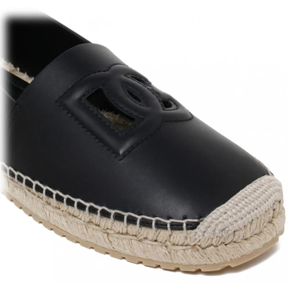 Dolce & Gabbana - Black Espadrilles - Dolce & Gabbana Exclusive Luxury Collection - Avvenice