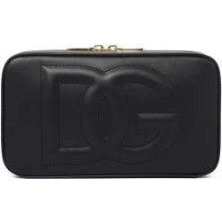 Dolce & Gabbana - Black Logo Embossed Crossbody Bag - Dolce & Gabbana Exclusive Luxury Collection - Avvenice