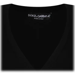 Dolce & Gabbana - Black V-Neck Cardigan - Dolce & Gabbana Exclusive Luxury Collection - Avvenice
