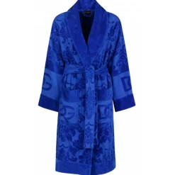 Dolce & Gabbana - Blue Cotton Bathrobe - Dolce & Gabbana Exclusive Luxury Collection - Avvenice