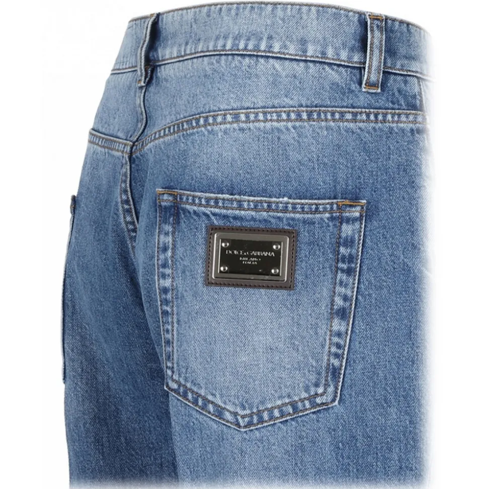 Dolce & Gabbana - Blue Mid Rise Jeans - Dolce & Gabbana Exclusive Luxury Collection - Avvenice