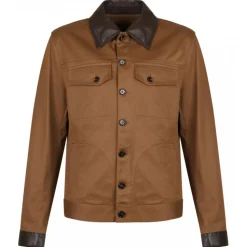 Dolce & Gabbana - Brown Leather Detailing Jacket - Dolce & Gabbana Exclusive Luxury Collection - Avvenice