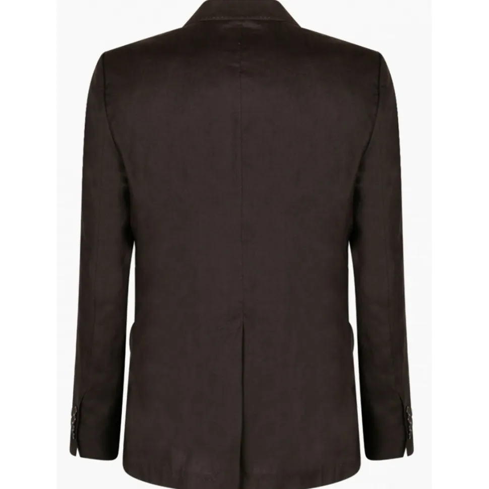Dolce & Gabbana - Brown Linen Double Breasted Blazer - Dolce & Gabbana Exclusive Luxury Collection - Avvenice
