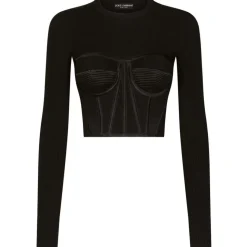 Dolce & Gabbana - Bustier Sweater in Black - Dolce & Gabbana Exclusive Luxury Collection - Avvenice