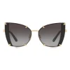 Dolce & Gabbana - Butterfly Sunglasses with Faceted Details - Gold & Black - Dolce & Gabbana Eyewear - Avvenice