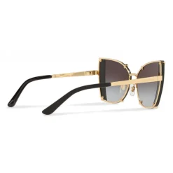 Dolce & Gabbana - Butterfly Sunglasses with Faceted Details - Gold & Black - Dolce & Gabbana Eyewear - Avvenice