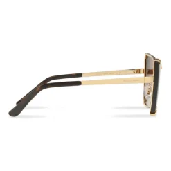 Dolce & Gabbana - Butterfly Sunglasses with Faceted Details - Gold & Havana - Dolce & Gabbana Eyewear - Avvenice