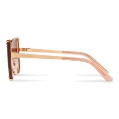 Dolce & Gabbana - Butterfly Sunglasses with Faceted Details - Rose Gold - Dolce & Gabbana Eyewear - Avvenice
