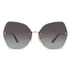 Dolce & Gabbana - Butterfly Sunglasses with Metallic Details - Brilliant Rose Gold - Dolce & Gabbana Eyewear - Avvenice
