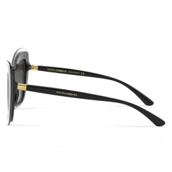 Dolce & Gabbana - Butterfly Sunglasses Double Line - Transparent Black - Dolce & Gabbana Eyewear - Avvenice