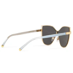 Dolce & Gabbana - Butterfly Sunglasses with DG Logo - Gold - Dolce & Gabbana Eyewear - Avvenice