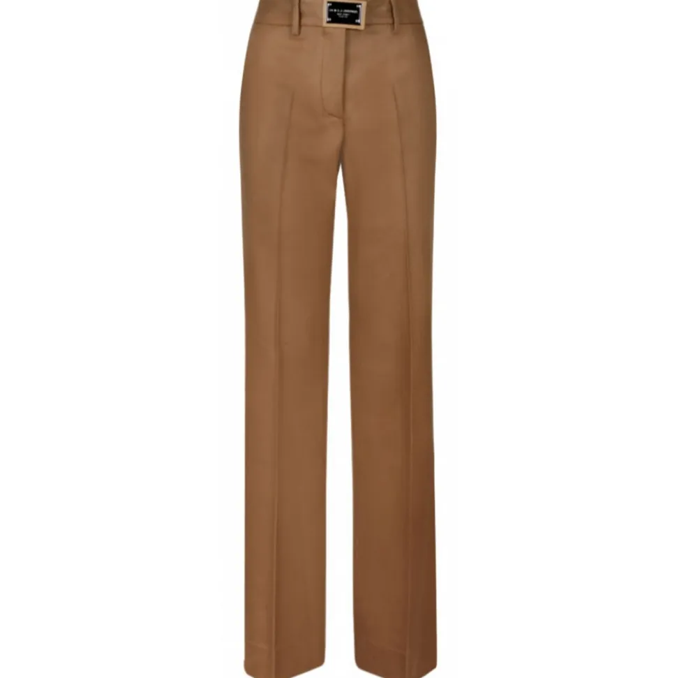Dolce & Gabbana - Camel Brown Straight Leg Trousers - Dolce & Gabbana Exclusive Luxury Collection - Avvenice