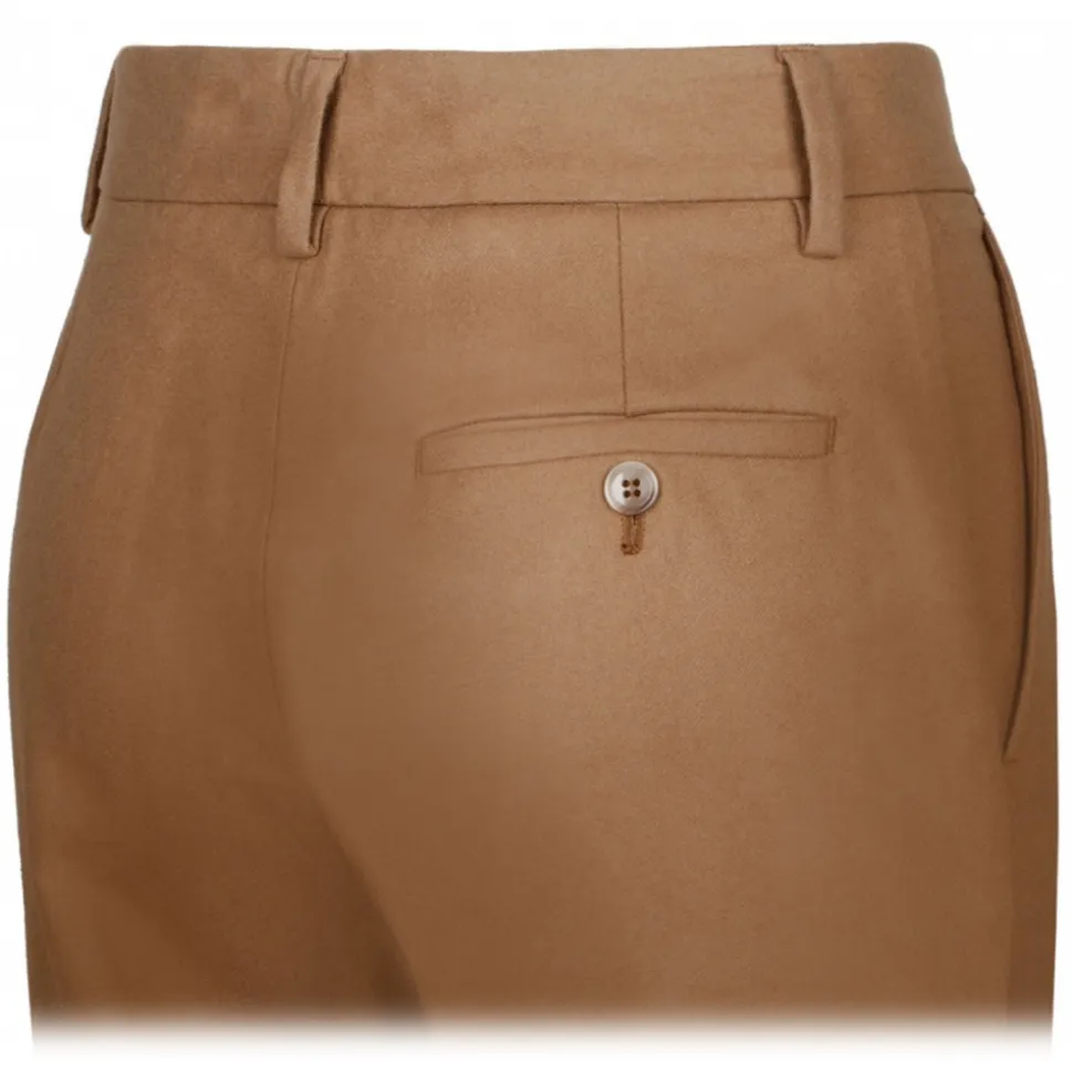 Dolce & Gabbana - Camel Brown Straight Leg Trousers - Dolce & Gabbana Exclusive Luxury Collection - Avvenice