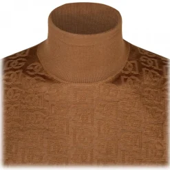Dolce & Gabbana - Camel Brown Silk Knitted Top - Dolce & Gabbana Exclusive Luxury Collection - Avvenice