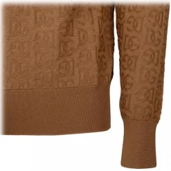 Dolce & Gabbana - Camel Brown Silk Knitted Top - Dolce & Gabbana Exclusive Luxury Collection - Avvenice