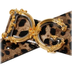 Dolce & Gabbana - Camel Brown Calf Leather DG Buckle Belt - Dolce & Gabbana Exclusive Luxury Collection - Avvenice
