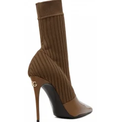 Dolce & Gabbana - Caramel Brown Calf Leather Ankle Boots - Dolce & Gabbana Exclusive Luxury Collection - Avvenice