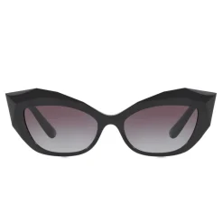 Dolce & Gabbana - Cat Eye Sunglasses Stones & Logo Plaque - Black - Dolce & Gabbana Eyewear - Avvenice
