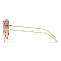 Dolce & Gabbana - Cat Eye Devotion Sunglasses with Lace - Gold - Dolce & Gabbana Eyewear - Avvenice